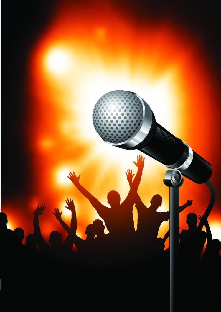free vector Microphone bright background 03 vector